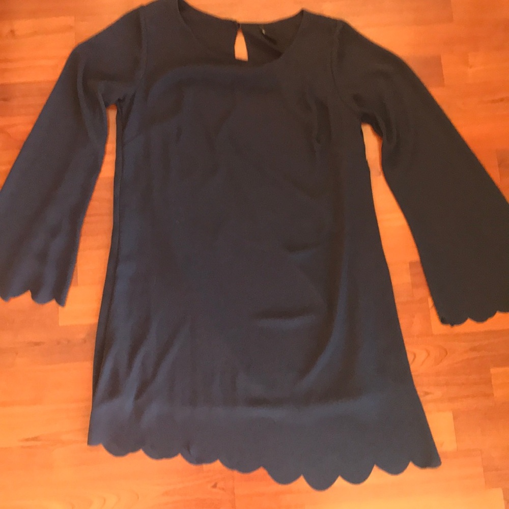 Navy scalloped dress